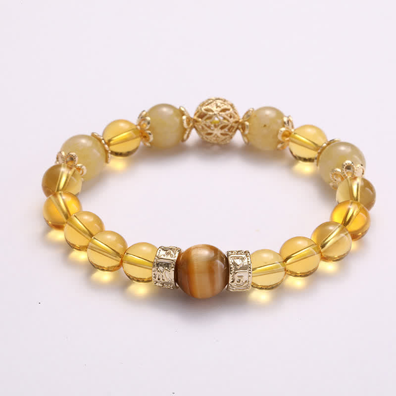 Karma Stone Citrine Generosity Prosperity Beaded Bracelet