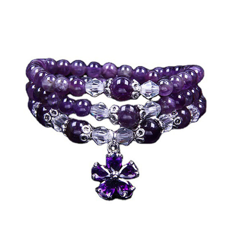 Karma Stone Tibetan Amethyst Blessing Bracelet