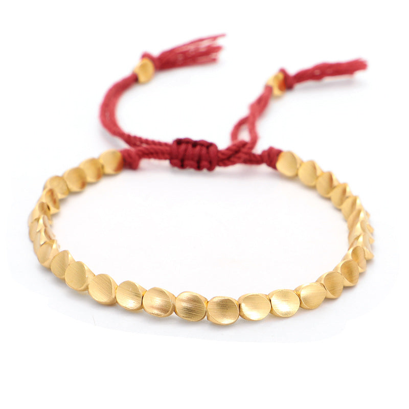 Karma Stone Tibetan Copper Beads Healing Luck Spiritual Bracelets Anklet