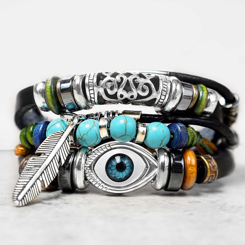 Karma Stone Tibetan Turquoise Evil Eye Purification Bracelet