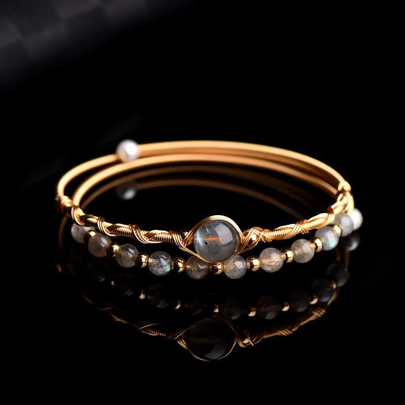 Karma Stone Moonstone Healing Love Bracelet Bangle