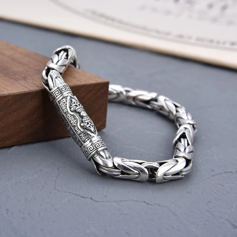 Karma Stone Dorje Vajra Om Mani Padme Hum Peace Love Copper Chain Bracelet