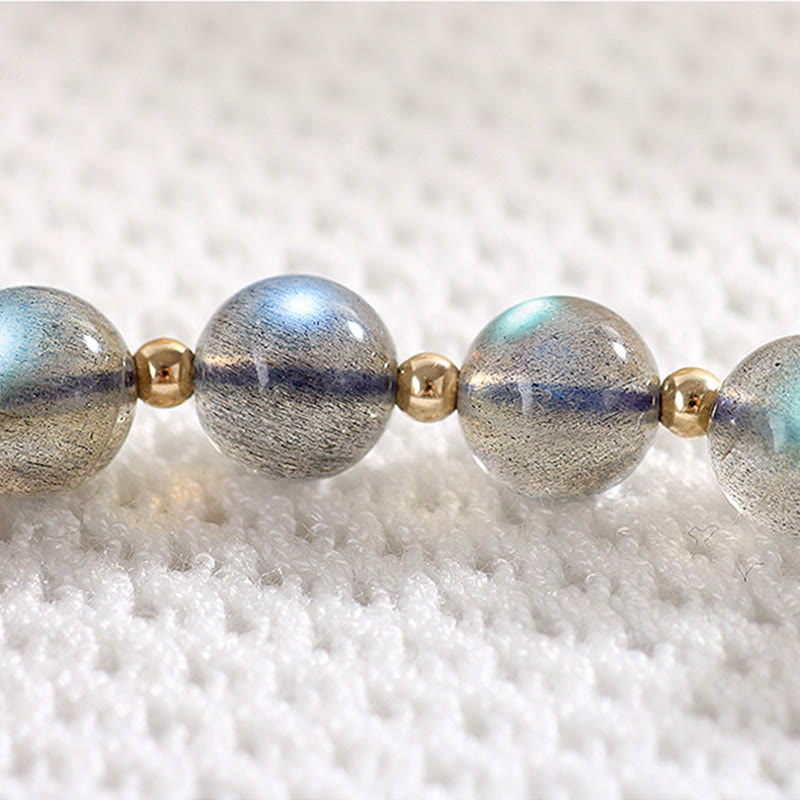 Karma Stone 14k Gold Plated Natural Moonstone Healing Love Bracelet