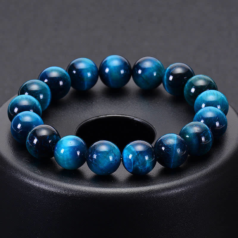 Karma Stone Blue Tiger Eye Protection Bracelet