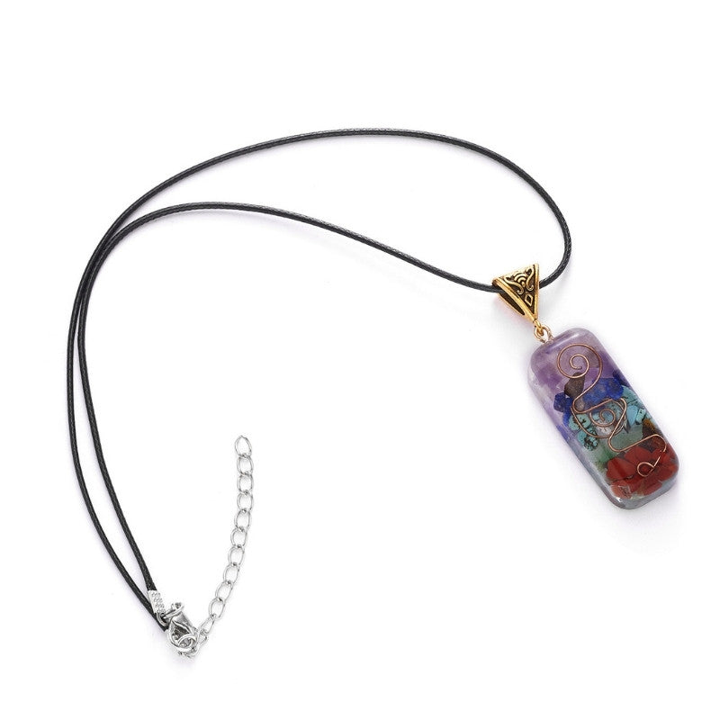 Karma Stone 7 Chakra Orgone Necklace - Energy Healing & EMF Protection