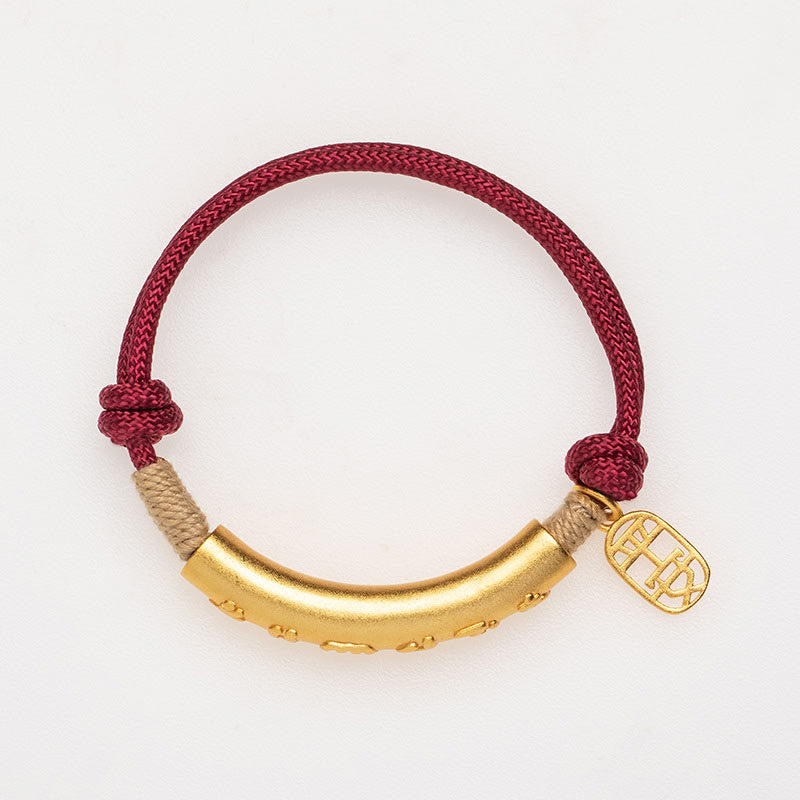 Karma Stone 999 Sterling Silver Tibet Handmade Om Mani Padme Hum Fu Character TopRank Character Luck Braided Bracelet