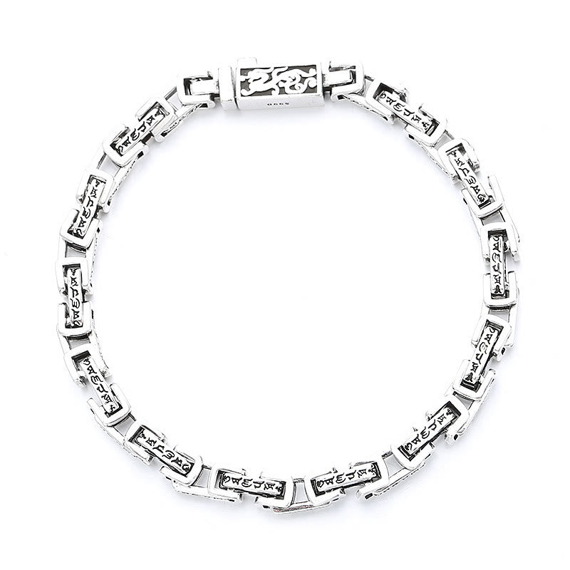 Karma Stone Dragon Om Mani Padme Hum Engraved Copper Luck Success Bracelet
