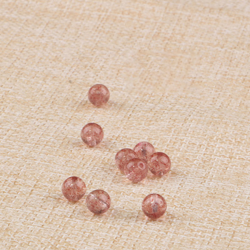 Karma Stone Natural Garnet Strawberry Quartz Calm Bracelet