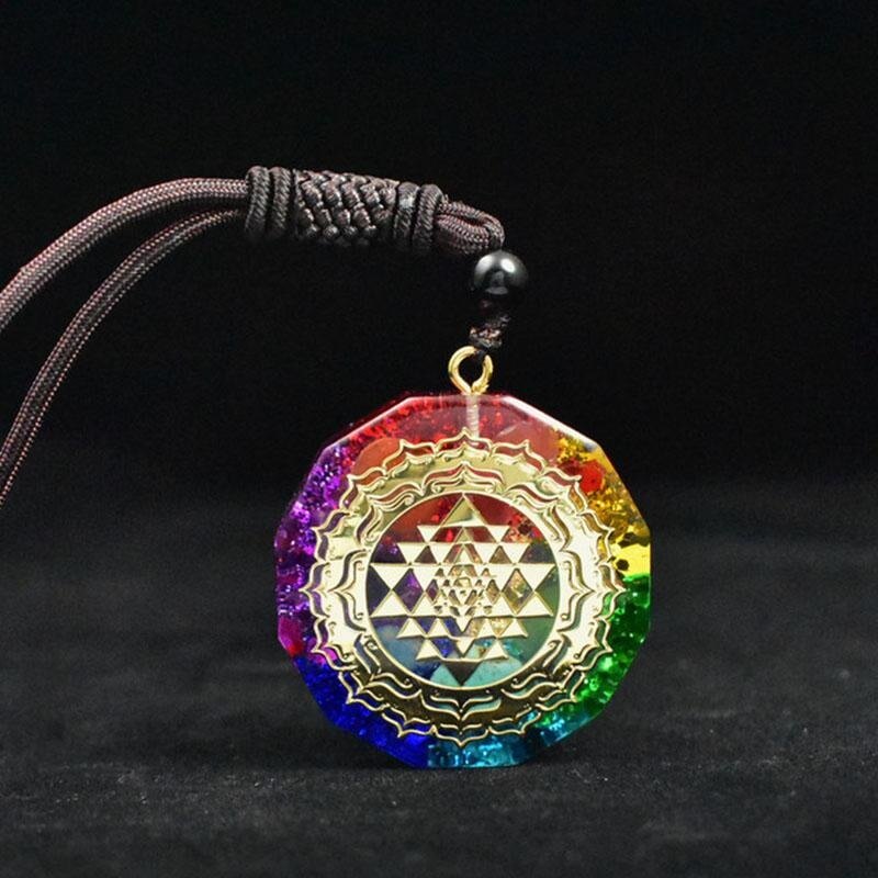 Karma Stone Chakra Orgonite Necklace - Balances Orgone Energy & EMF Protection