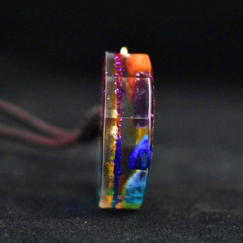 Karma Stone Chakra Orgonite Necklace - Balances Orgone Energy & EMF Protection