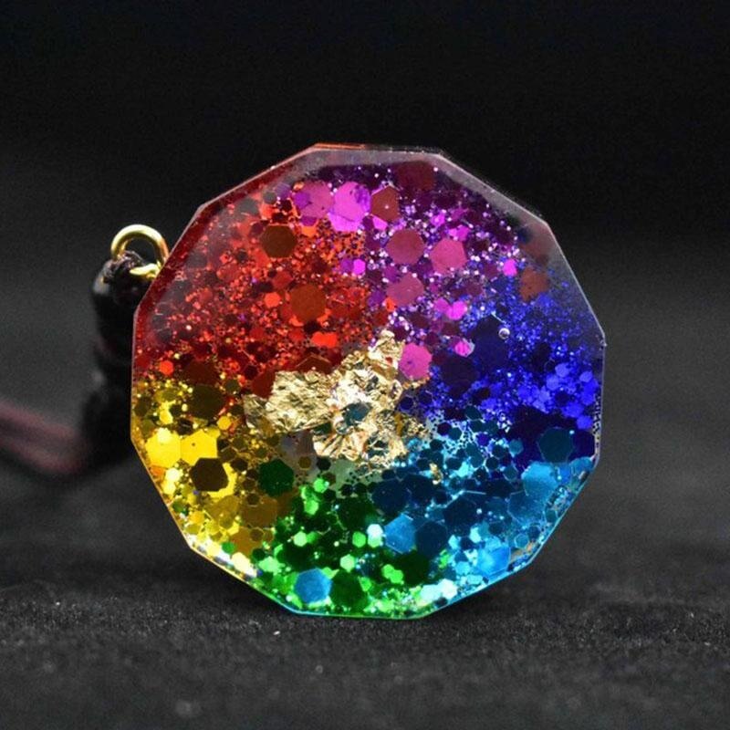 Karma Stone Chakra Orgonite Necklace - Balances Orgone Energy & EMF Protection