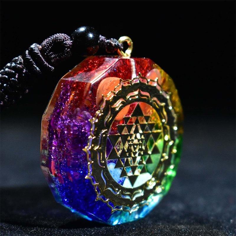 Karma Stone Chakra Orgonite Necklace - Balances Orgone Energy & EMF Protection