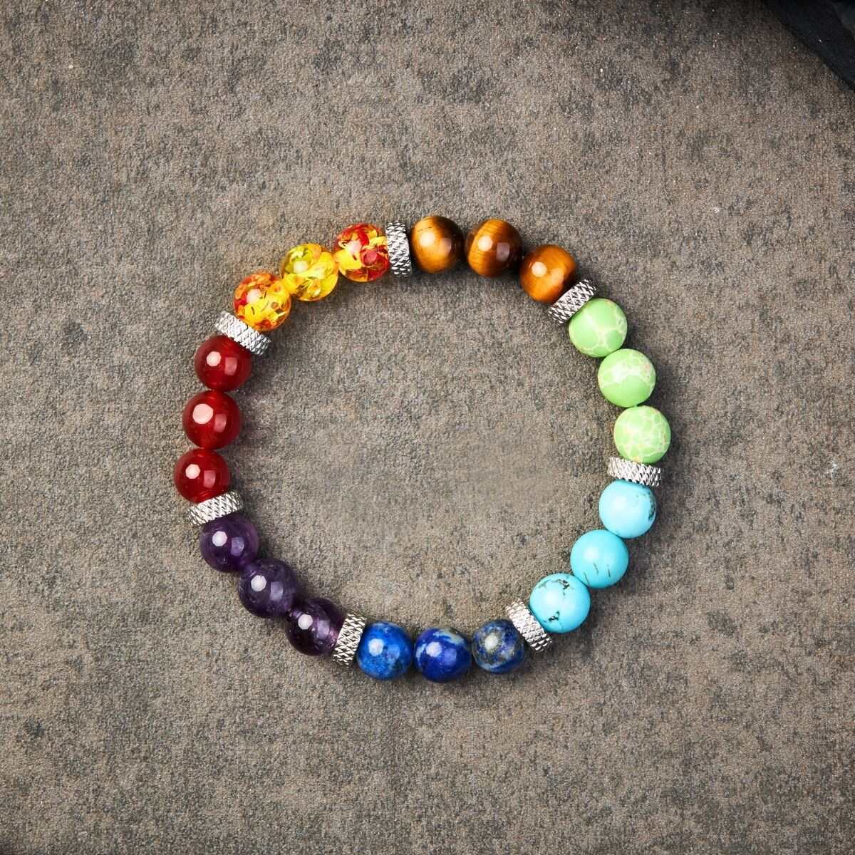 Karma Stone 7 Chakra Stones Bracelet