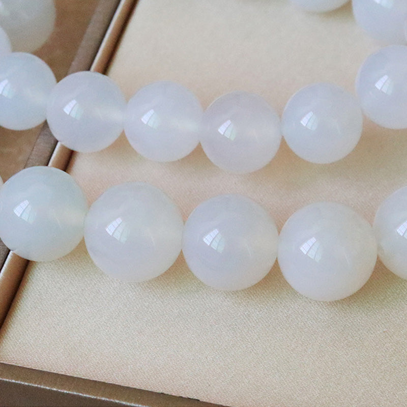 Karma Stone White Agate Red Agate Luck Wrist Mala Tassels Pocket Mala Car Decoration
