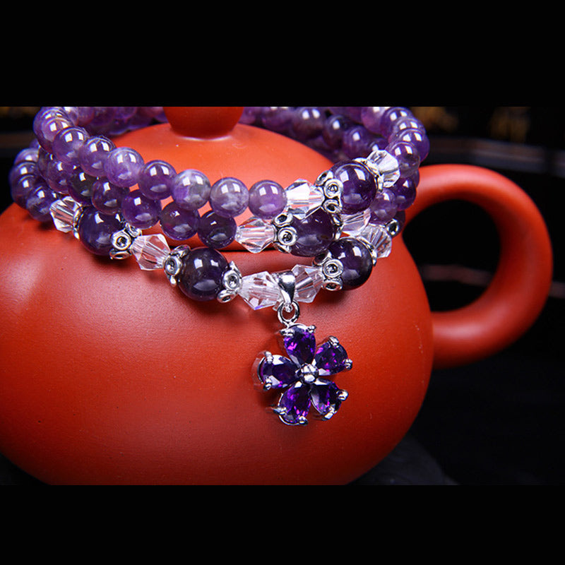Karma Stone Tibetan Amethyst Blessing Bracelet
