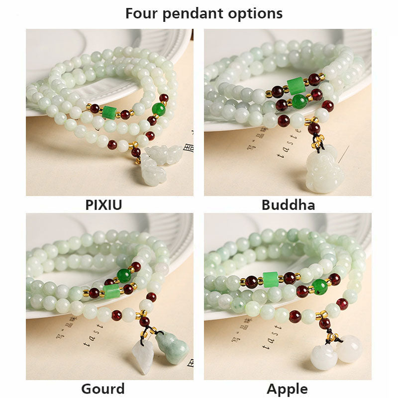 Karma Stone Natural Jade Pixiu Buddha Abundance Bracelet