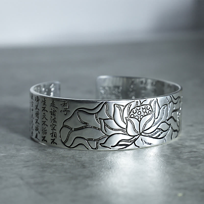 Karma Stone Tibetan Lotus White Copper Luck Bracelet