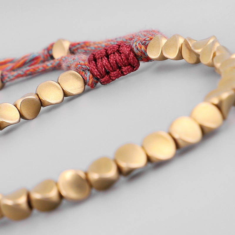 Karma Stone Tibetan Copper Beads Healing Luck Spiritual Bracelets Anklet