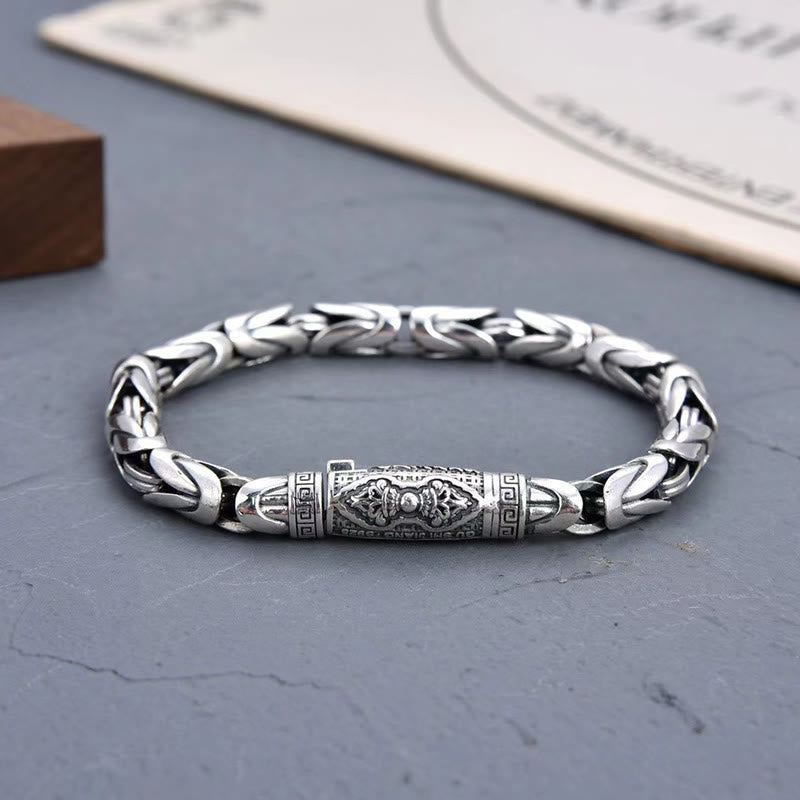 Karma Stone Dorje Vajra Om Mani Padme Hum Peace Love Copper Chain Bracelet