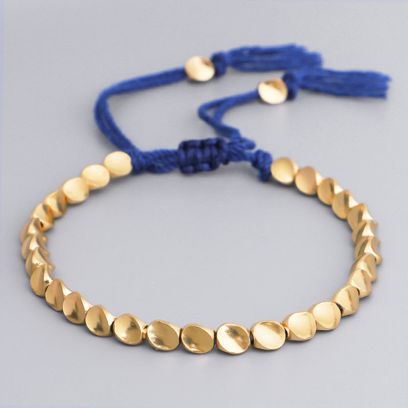 Karma Stone Tibetan Copper Beads Healing Luck Spiritual Bracelets Anklet