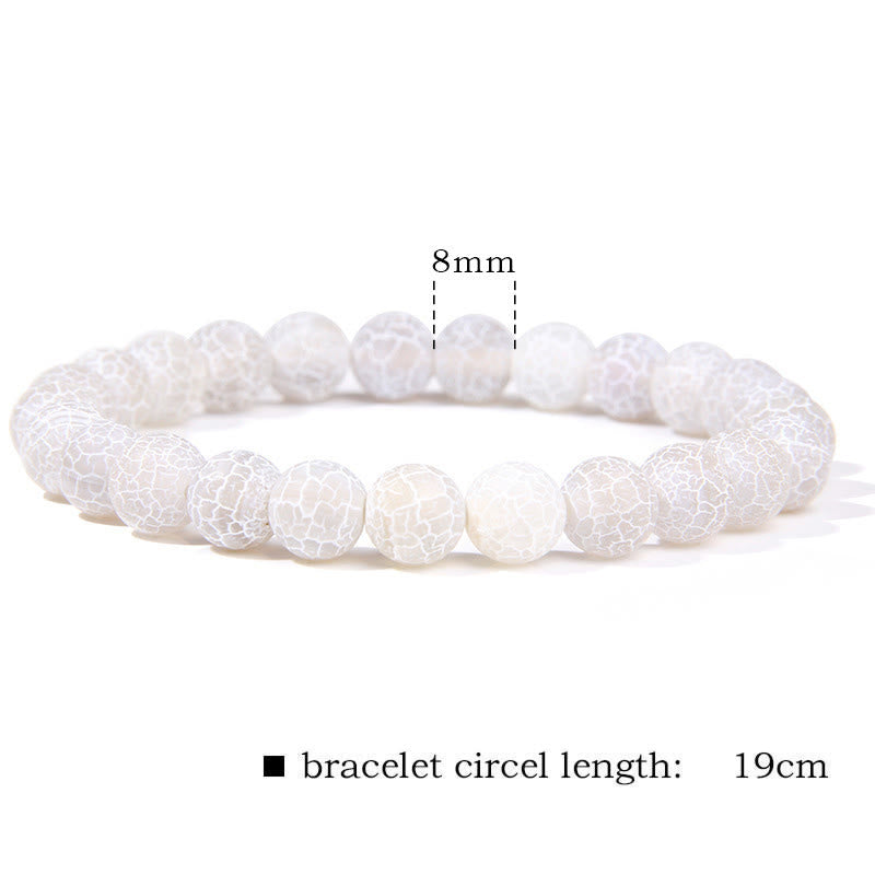 Karma Stone Natural Agate Stone Crystal Balance Beaded Bracelet