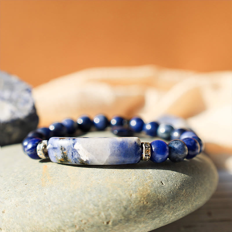Karma Stone Natural Quartz Love Heart Healing Beads Bracelet