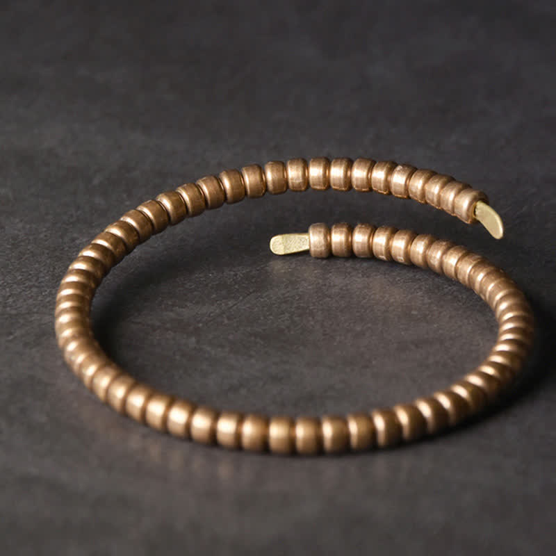 Karma Stone Vintage Design Copper Balance Adjustable Cuff Bracelet