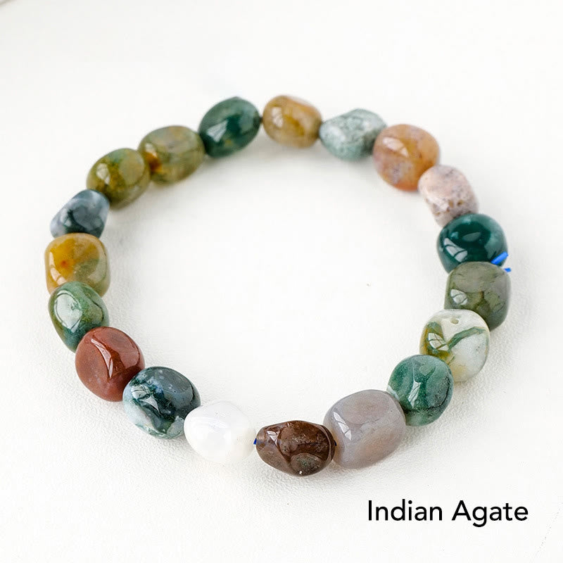 Karma Stone Natural Irregular Shape Crystal Stone Spiritual Awareness Bracelet
