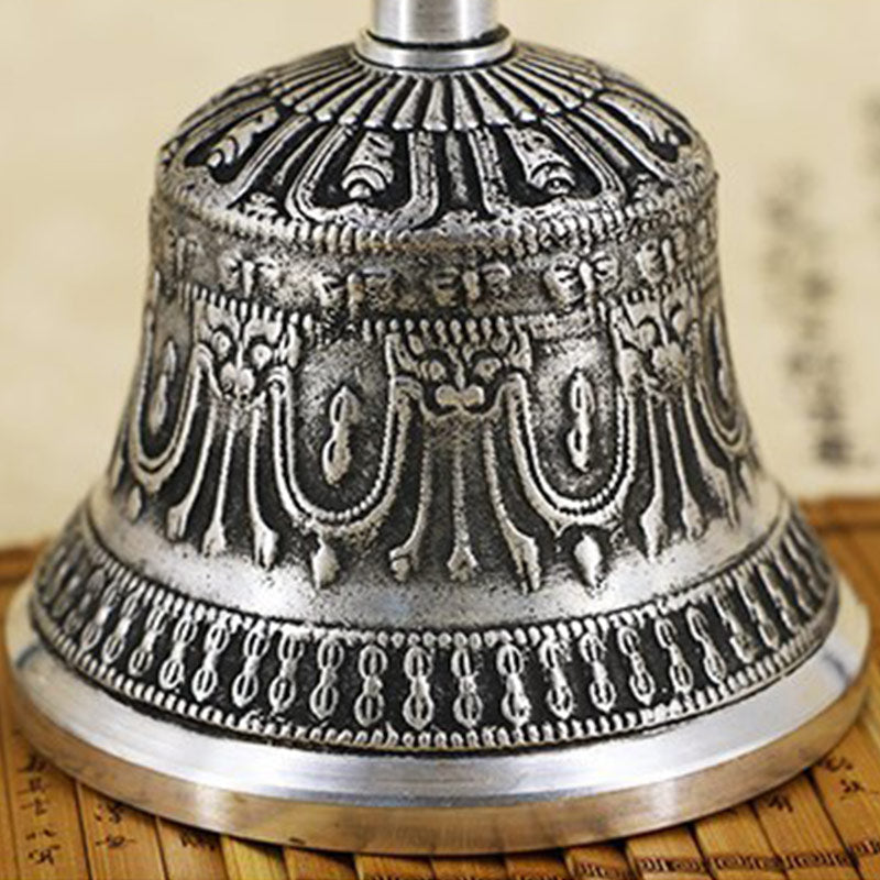 Karma Stone Tibetan Meditation Bell and Vajra Dorje Copper Decoration Set