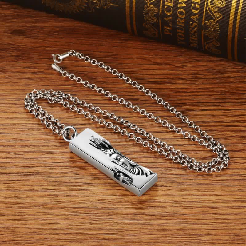 Karma Stone Tathagata Buddha Strength Protection Amulet Lucky Pendant Necklace