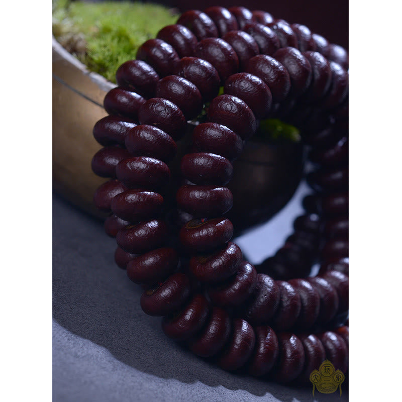 Karma Stone Natural Tibet 108 Mala Beads Purple Bodhi Seed Wealth Bracelet