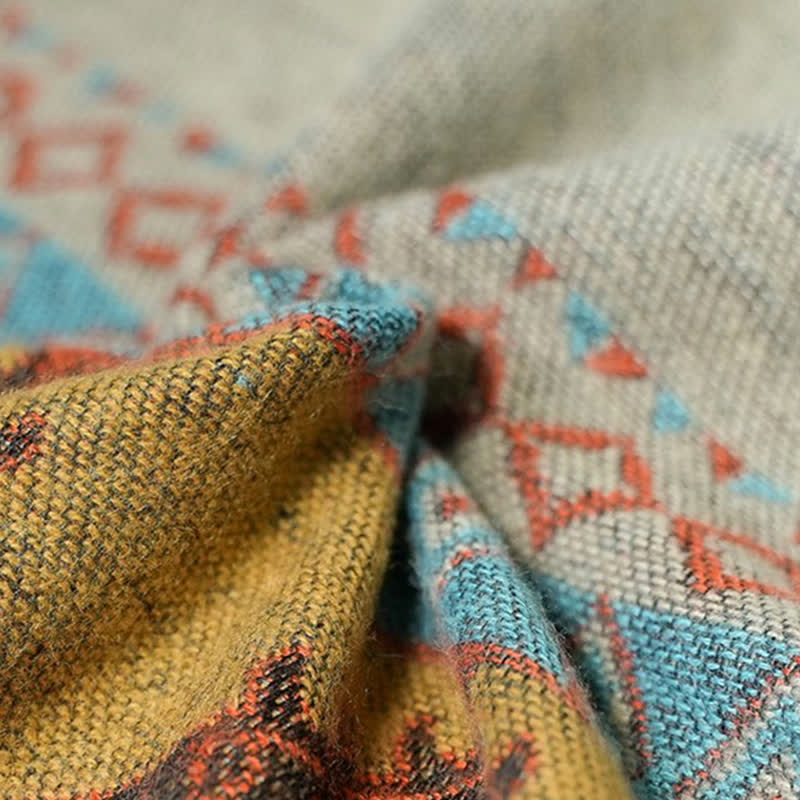 Karma Stone Tibetan Shawl Diamond Pattern Winter Warm Cloak Scarf