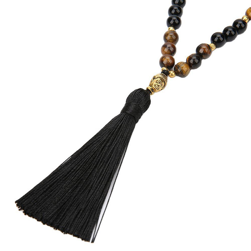 Karma Stone Tibetan Green Jasper Protection Mala Bracelet