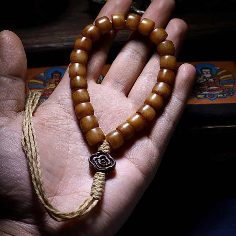 Karma Stone Tibetan Yak Bone Bracelet Balance Power Wristband