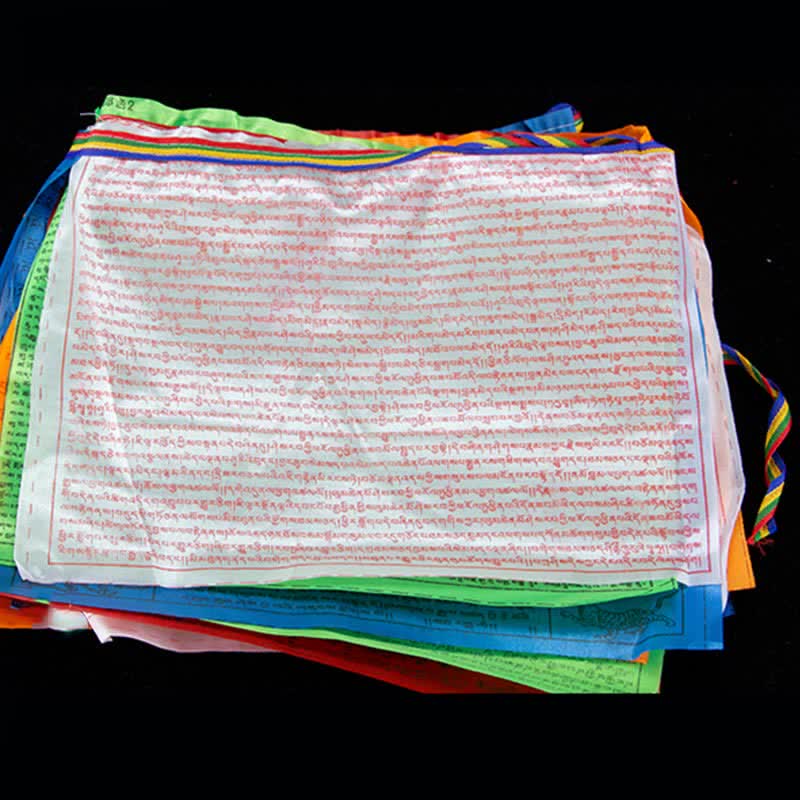 Karma Stone Tibetan 5 Colors Windhorse Blessing Outdoor 20 Pcs Prayer Flag