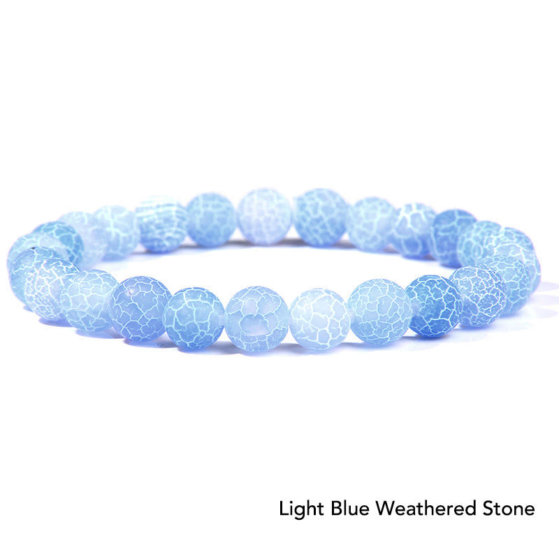 Karma Stone Natural Agate Stone Crystal Balance Beaded Bracelet