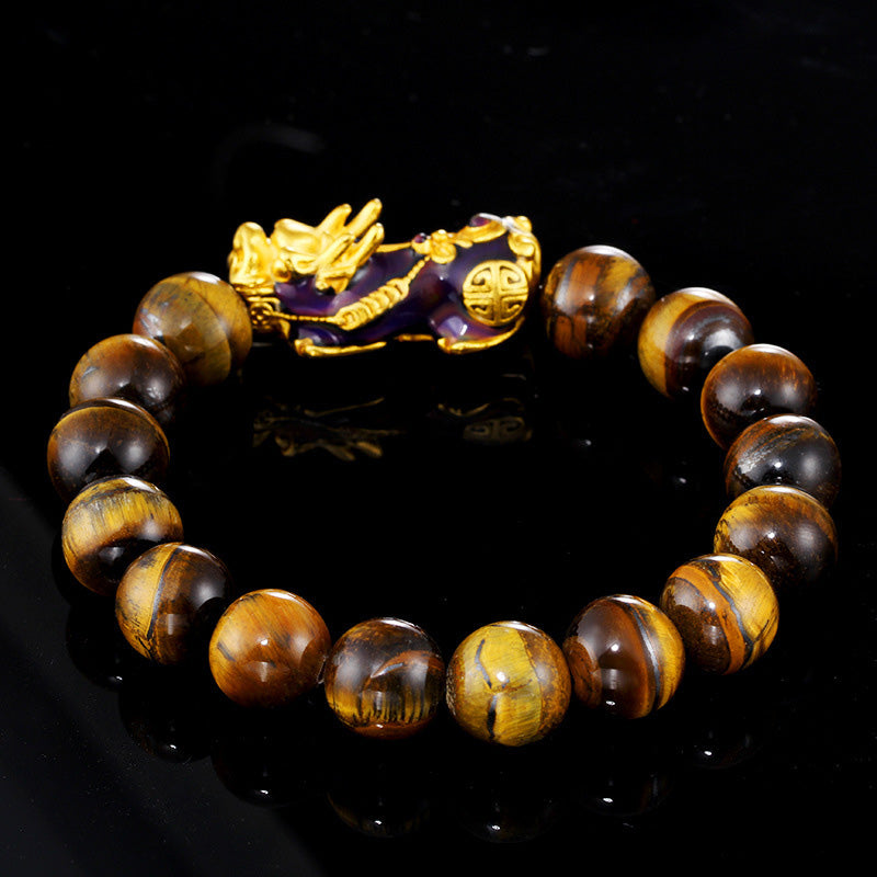 Karma Stone  Tibetan Handcrafted Tiger Eye Feng Shui Bracelet
