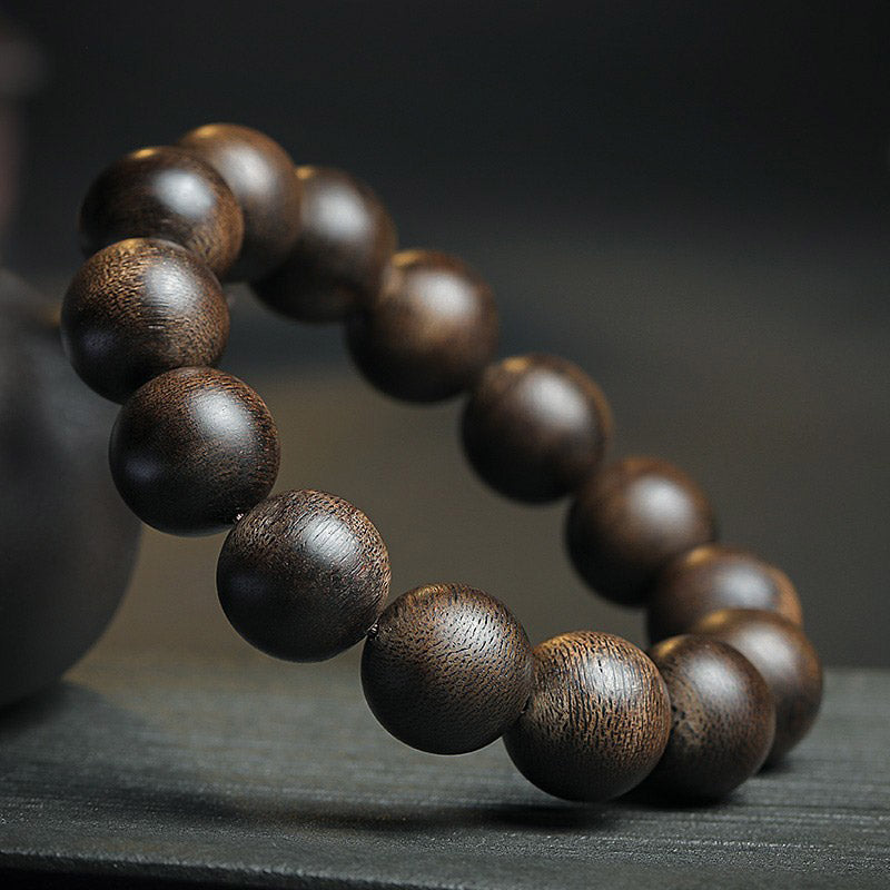 Karma Stone 108 Mala Beads Agarwood Peace Strength Calm Bracelet