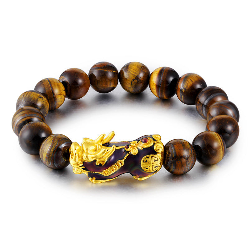 Karma Stone  Tibetan Handcrafted Tiger Eye Feng Shui Bracelet
