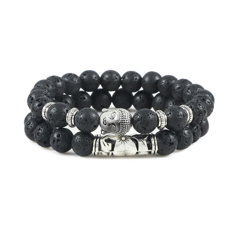 Karma Stone 2 pieces natural crystal agate protection bracelets