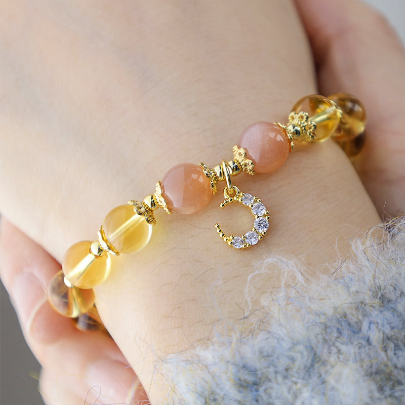 Karma Stone Blessed Moon Citrine Abundant Energy Bracelet