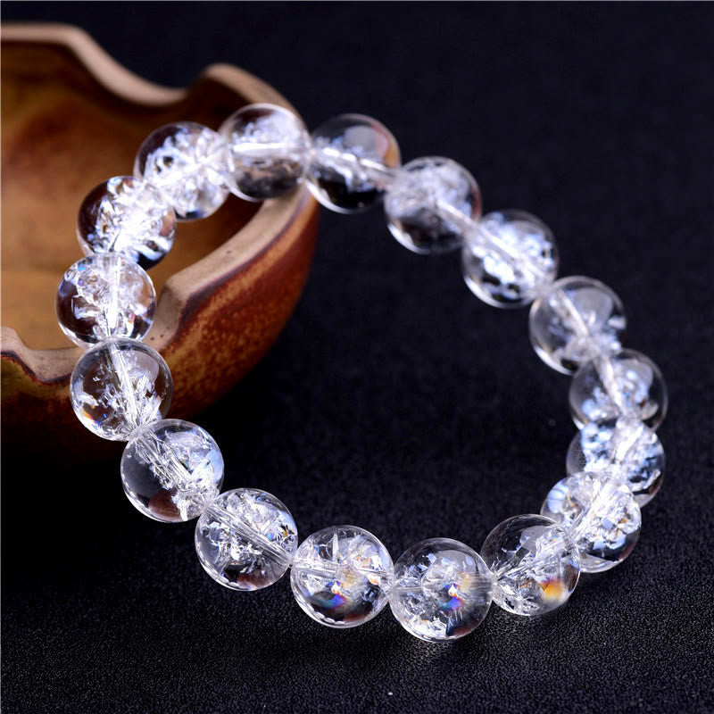Karma Stone Natural White Crystal Protection Healing Bracelet