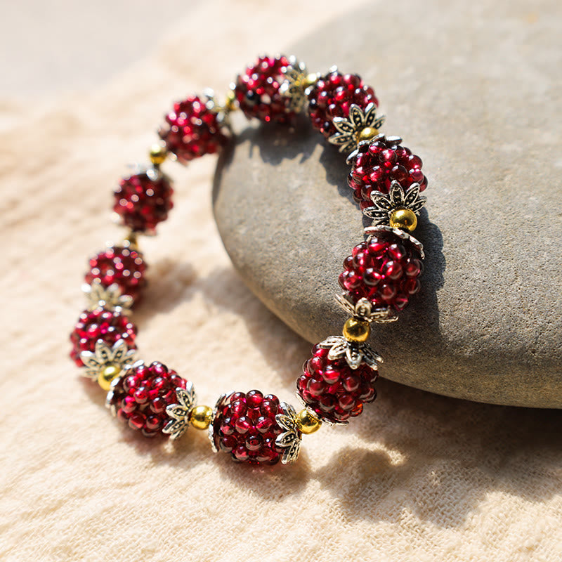 Karma Stone Natural Garnet Healing Bracelet