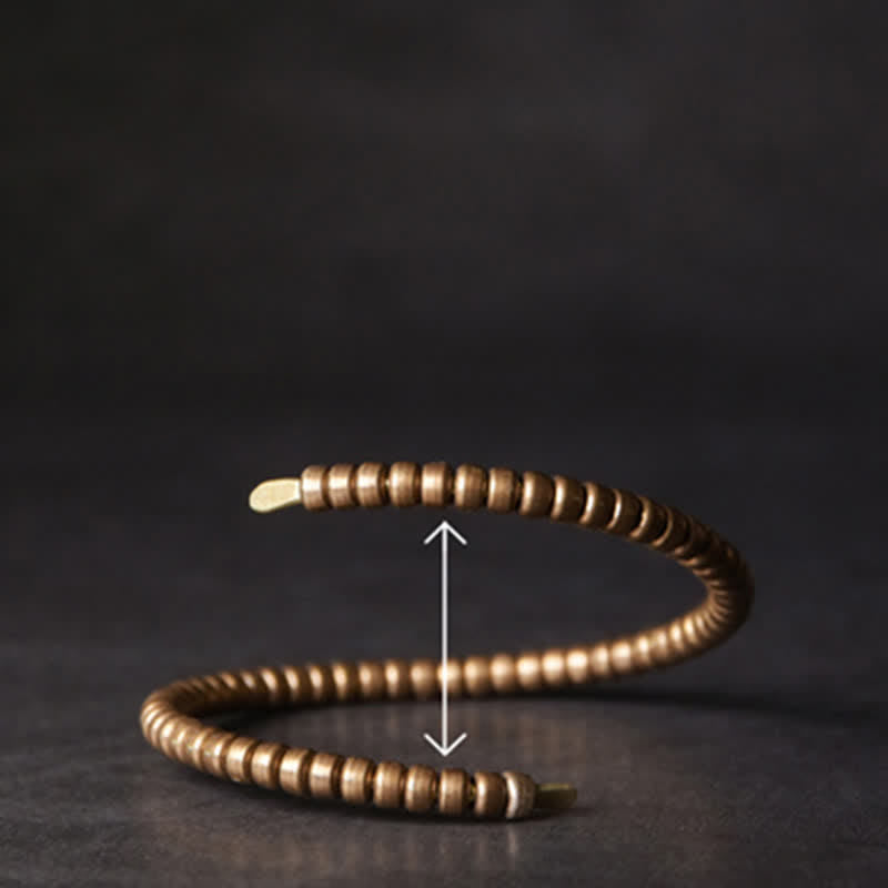 Karma Stone Vintage Design Copper Balance Adjustable Cuff Bracelet