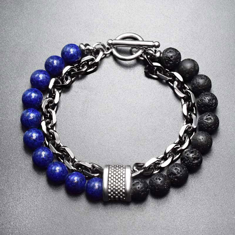 Karma Stone Natural Tiger Eye Lazurite Protection Bracelet