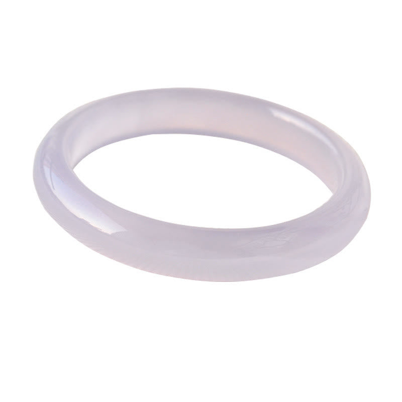 Karma Stone Natural Purple Jade Soothing Protection Bracelet Bangle