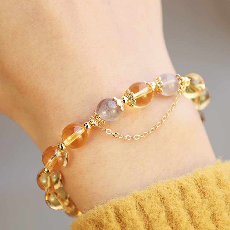 Karma Stone Blessed Moon Citrine Abundant Energy Bracelet