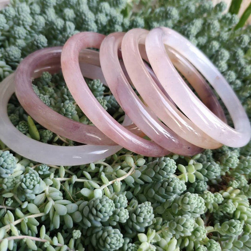 Karma Stone Purple Jade Happiness Protection Bracelet Bangle