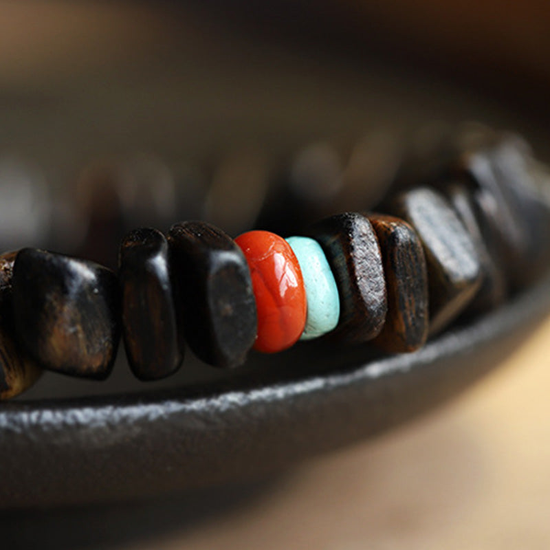 Karma Stone Agarwood Red Agate Balance Bracelet