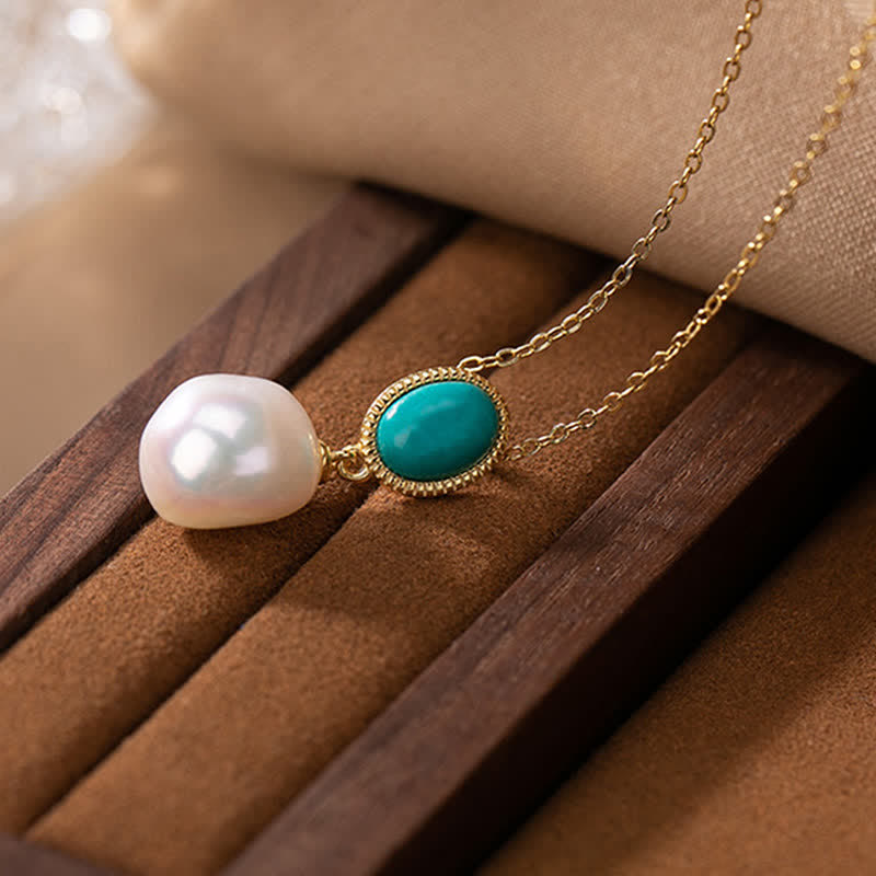 Karma Stone 925 Sterling Silver Pearl Turquoise Healing Ring Earrings Necklace Pendant